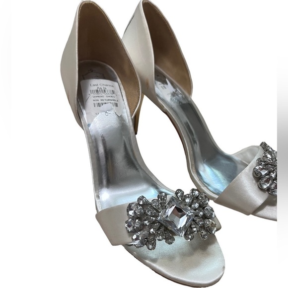 Champagne Jewel Wedding Peep Toe Heels by Ted Baker - Picture 1 of 12